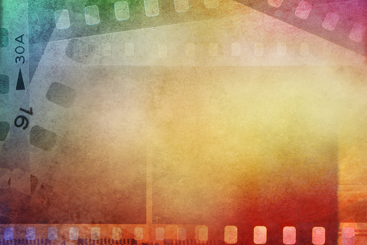 colorful film strip